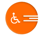 Person on a wheel chair icon